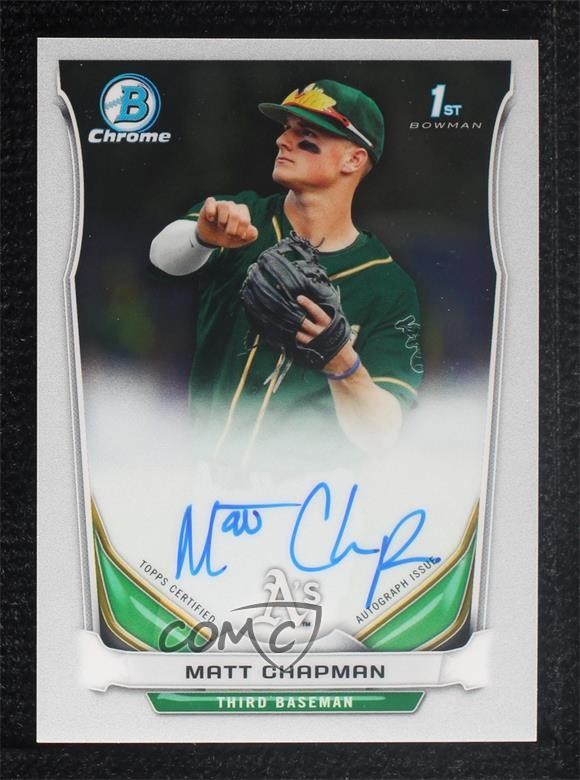 2014 Bowman Draft Chrome Draft Pick Auto Matt Chapman #BCA-MCH Auto 7kj