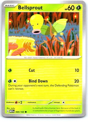 Bellsprout 069/165 Common 151 Pokemon Near Mint