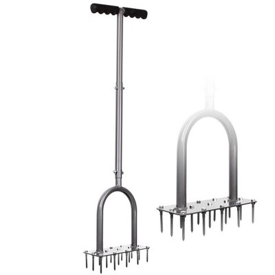Walensee Lawn Aerator Spike Metal Manual Dethatching 15 Tines 
