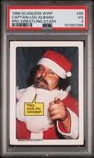 1986 Scanlens WWF Pro Wrestling Stars Captain Lou Albano #66 PSA 3