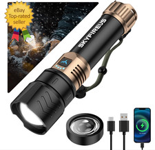 Led Flashlights High Lumens With Ignition Lens3000lm Super Bright Rechargeable