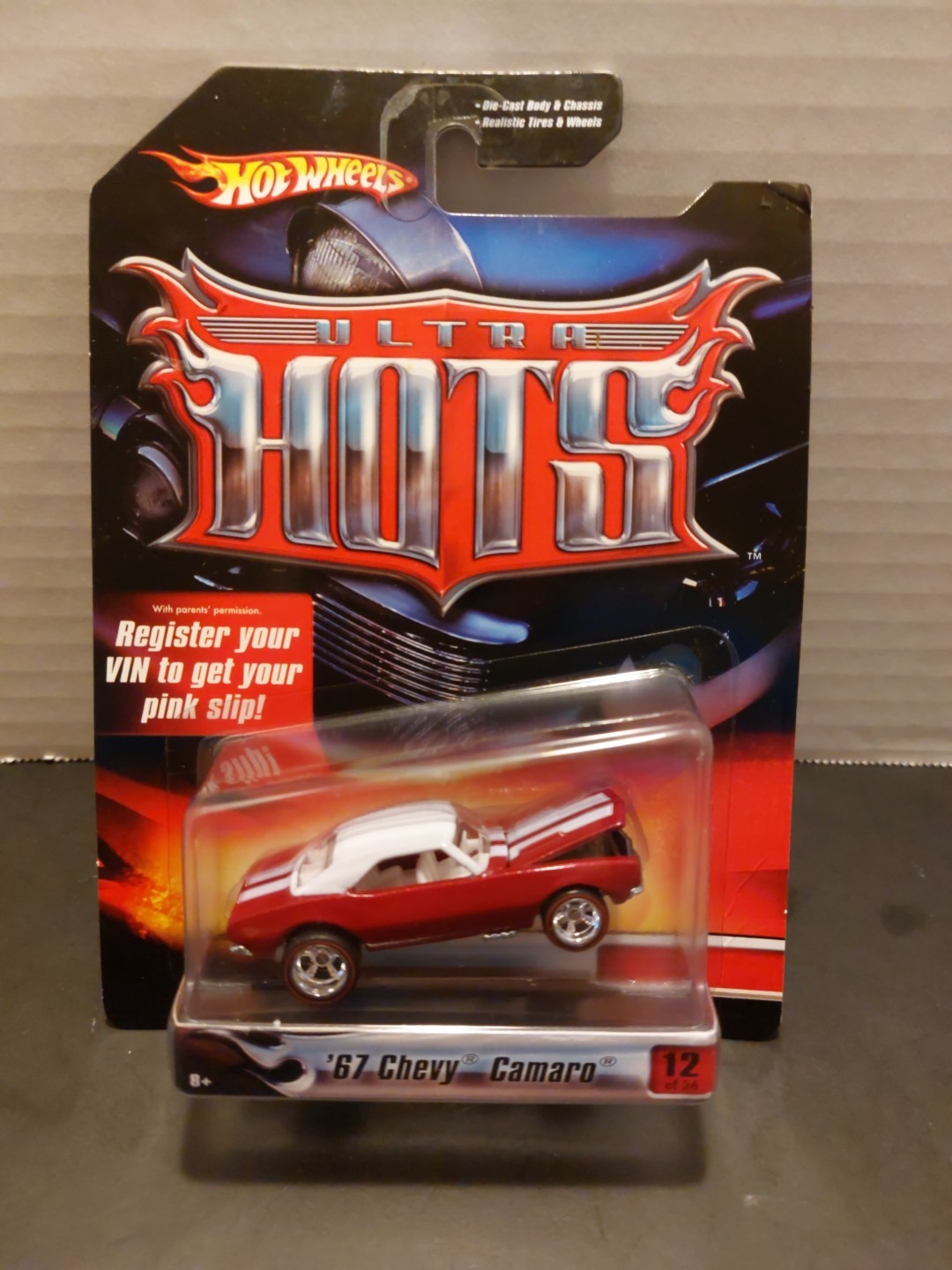 Hot Wheels 2006 ultra hots 67 Chevy Camaro in burgundy