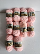 Vtg 10 Keynote Nylon Double Knitting 1 Oz Pink Skein Yarn Littlewood 28/9/4 NOS