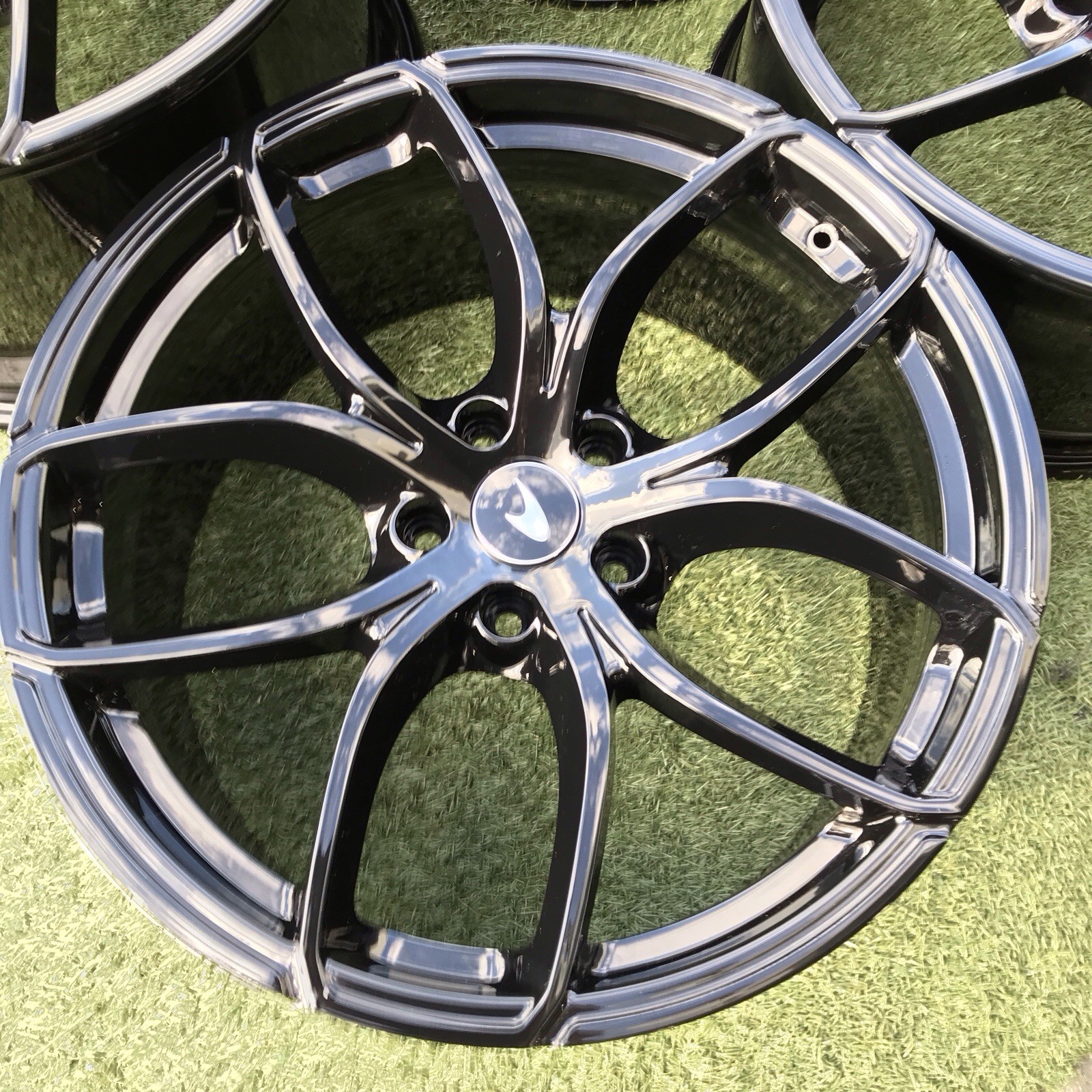 19 20 MCLAREN RIMS OEM STOCK FACTORY SET 4 720S WHEELS GENUINE BLACK GLOSS 720 S