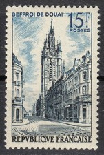 France MNH 1956 Mi 1079 Sc 787 Le Beffroi de Douai, Monument Historique **
