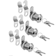 5/8" Cabinet Locks with Keys, Keyed Alike Cam Lock for Tool Box, Mailbox, RV ...