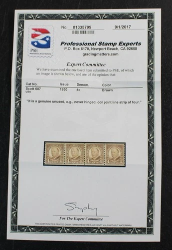 CKStamps: US Stamps Collection Scott#687 Mint NH OG PSE Cert