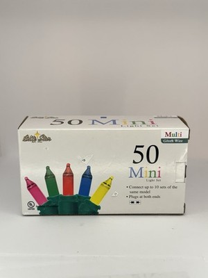 Lot of 2 Brite Star 50 Mini String Light Sets Multi Color 100 Total Christmas