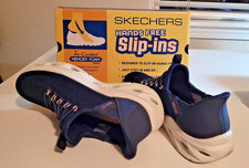 Skechers Slip Step Ins Women's 8 - Nearly New Navy Blue Pink