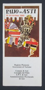 1990s Palio de Asti Italy Parade Festival Horse Race Vintage Travel Brochure