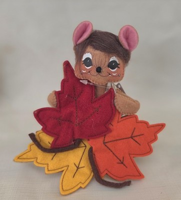 NWT 2024 Annalee Autumn/Fall Doll - 6'' Foliage Mouse w/Leaves