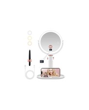 Makeup Magnifying Mirror with Light 30X/1X, Digital Display, 2-Sided Touch Co...