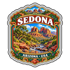 Sedona Arizona USA Travel Sticker Waterproof Vinyl Decal DC.