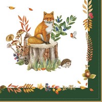 20Er Pack Servietten Forest Dream Mit Fuchs 33X33Cm Papier Easy Life