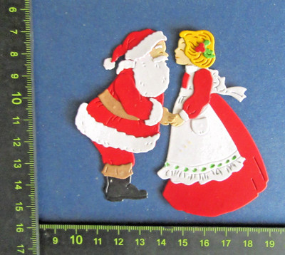 Kartenschmuck Stanzteile  Miss Santa Claus und Mister Santa