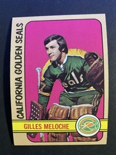 1972-73 Topps Hockey Gilles Meloche California Golden Seals Rookie Card #69 (b)