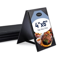 WeChef 5 Pack Table Tent Menu Holders 4"x6" A Frame Double Sided Restaurant Cafe