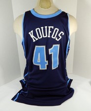 2004-05 Utah Jazz Kosta Koufos #41 Game Used Navy Jersey LHM Patch 50 DP37396