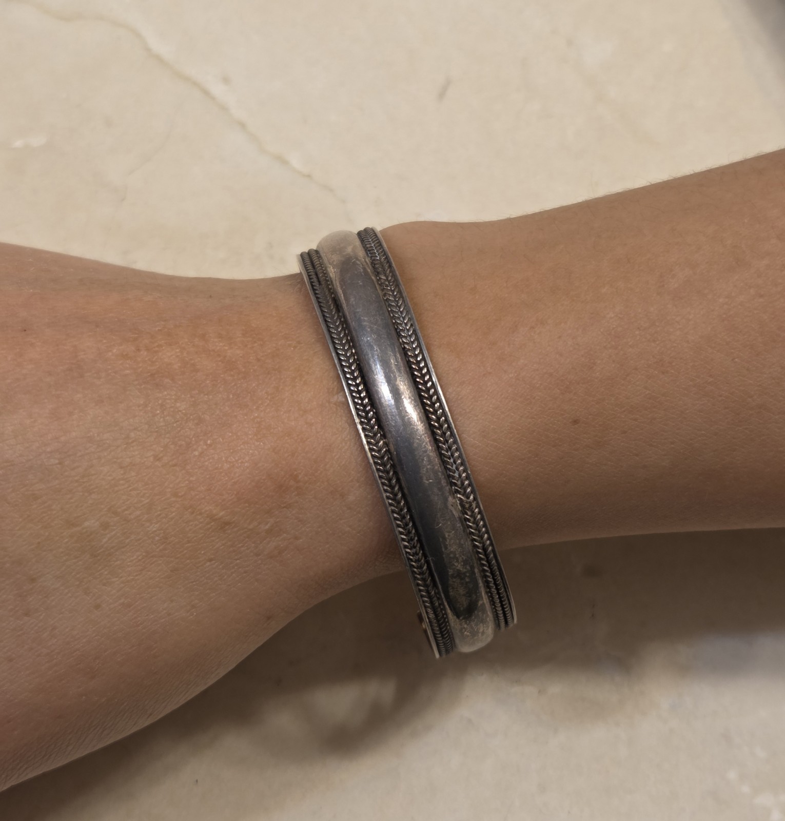 Vintage Ross-Simons Solid Sterling Silver Cuff Br… - image 1