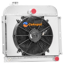 3 Row Radiator Shroud Fan For Plymouth Deluxe Concord Suburban 1941-1952