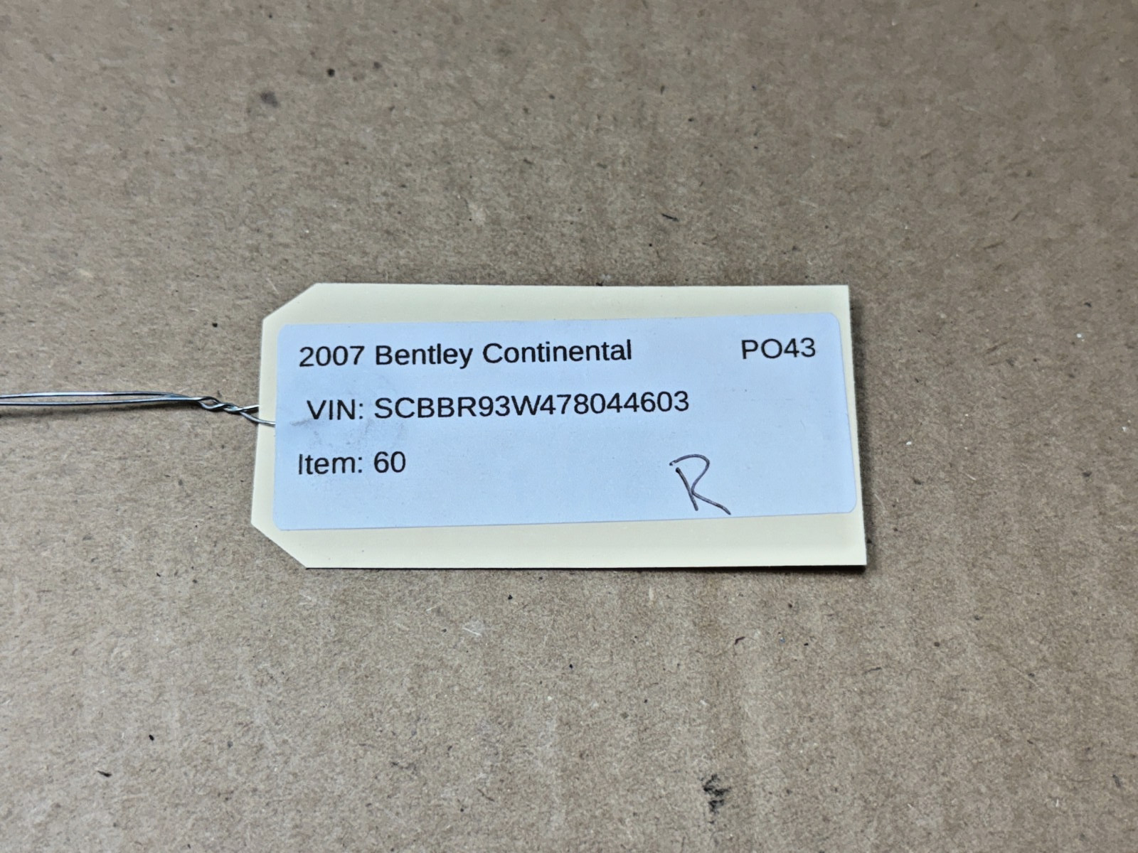06-12 Bentley Continental Flying Spur Rear Right Side Marker Light PO43 OEM