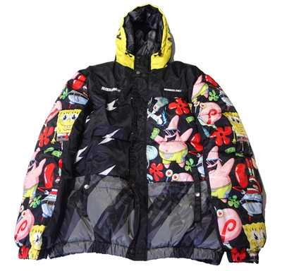 Sponge Bob - Members Only Nicholoden  All Over Quilted Puffer Jacket Size M