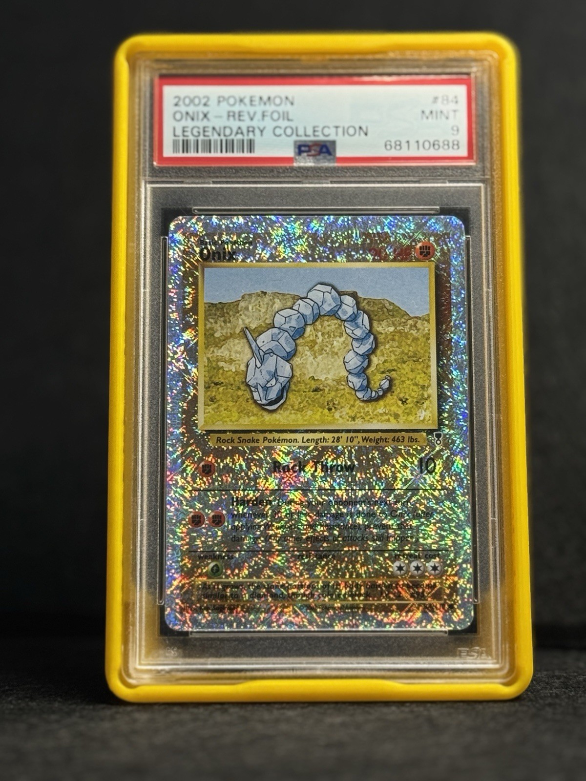 Pokemon 2002 Legendary #84 Onix Reverse Holo Foil PSA