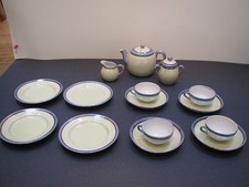 Vintage Japan childs lustreware 17 pc tea set W teapot and creamer sugar set