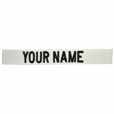 Custom Nylon/Cotton Webbing Name Tape - White