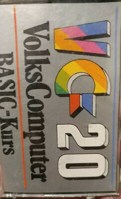 BASIC-Kurs (1981) Commodore VC 20 (Tape + Box) works 8-bit classic