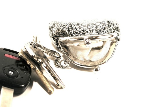 Women's Metal Mesh Mini Coin Purse with Key Chain (USA Stock) NEW - Picture 140 of 140