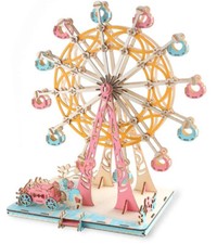 AMOR PRESENT Wooden Ferris Wheel 3D Wooden Puzzle Wooden Building Kit