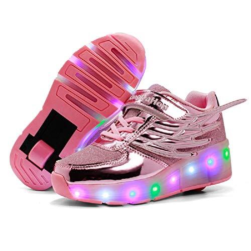 Ehauuo Kids Wheels Shoes with Lights Rechargeable  Assorted Sizes , Colors 