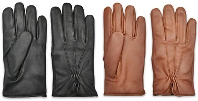 BESTPAPERS Top Quality Real Leather Men's Winter Gloves Dress Fashion Inside Lining Warm