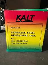 Kalt NP10114 Stainless Steel Developing Tank w/ Plastic Top New in box