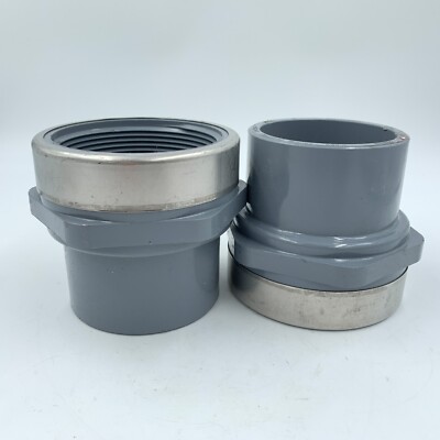 2 Pack Spears 878-030CSR Transition Fitting 3'' Female Spigot Adapter Sch80