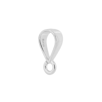 Sterling Silver Simplicity Pendant Clasp Bail Connector with Open Loop #51868