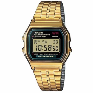 casio lcd gold stainless steel bracelet watch