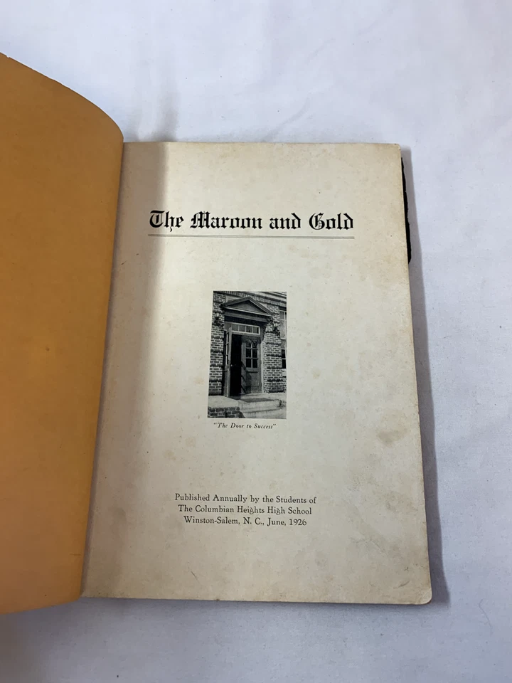 1926 MAROON & GOLD Yearbook~Columbian Heights Negro High School,Winston-Salem,NC - Image 4 of 4