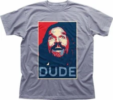 The DUDE Big Lebowski Jeff Bridges Acid Flashback Poster heather t-shirt 9260