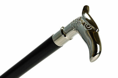 Bastone Da Passeggio In Legno Stile Antico Manico Design Ottone - Foto 5