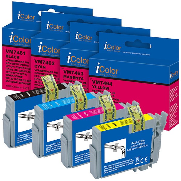 Icolor Tintenpatronen: Tinten-Sparset FüR Epson-Drucker, Ersetzt 604XL Bk/C/M/Y-image