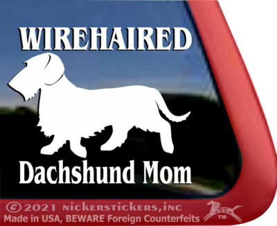 Wirehaired Dachshund Mom | NickerStickers High Quality Vinyl Window Decal