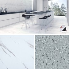 Vinyl Floor Planks Wood Effect Marble Flooring Tiles Self Adhesive Kitchen Floor