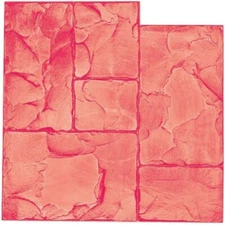 Brickform Concrete Texture Mat Ashlar Slate Hard Mat Red