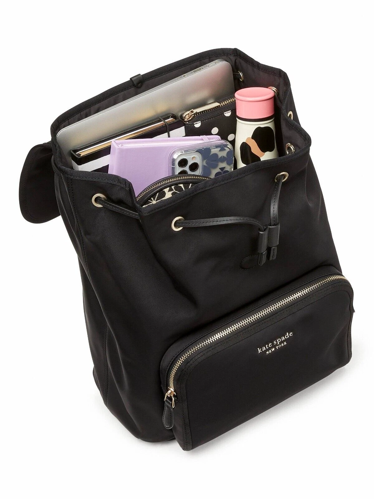Zaino medio Kate Spade Sam nylon nero nuovo