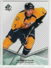 Jonathon Blum 11-12 SP Authentic Extended Rookie #R50 Nashville Predators