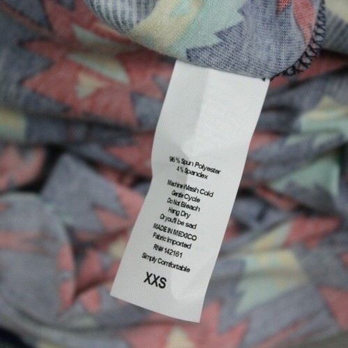 Maxi Falda LuLaRoe Azul Rojo Amarillo Patrón Aqua Para Mujer Talla XXS - Imagen 7 de 8