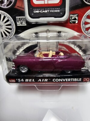 Malibu International 20 TIS '54 BEL AIR CONVERTIBLE PURPLE 1:64 Factory Sealed