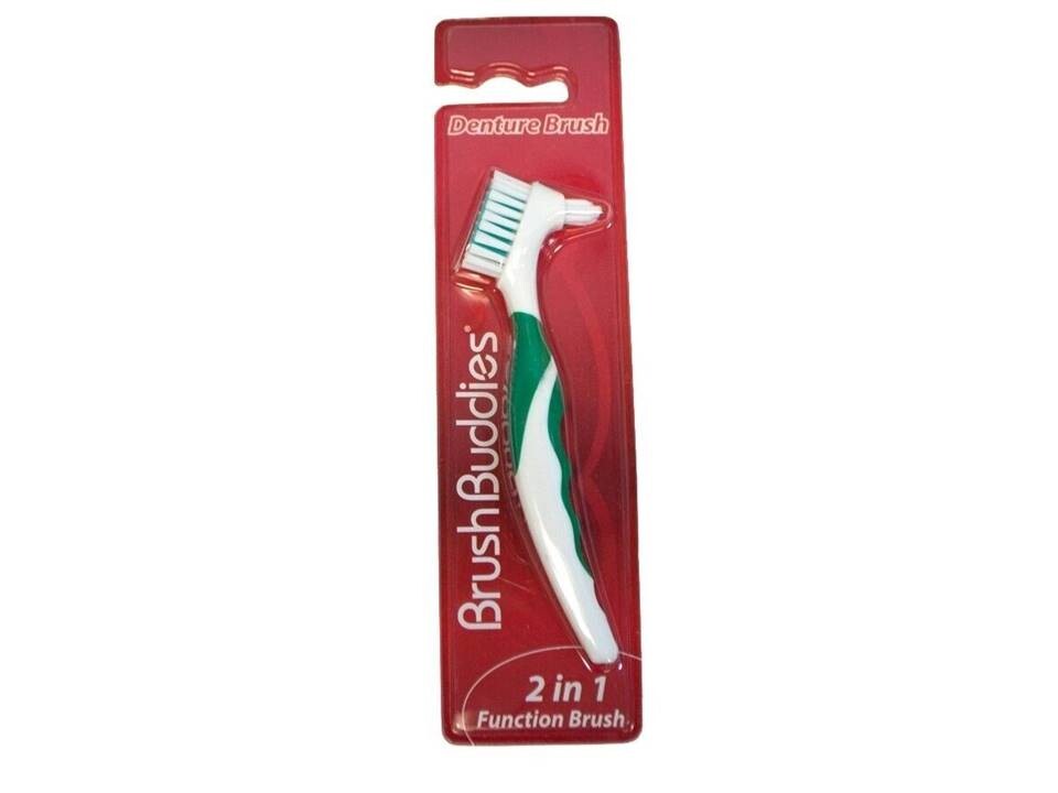 Denture Toothbrush False Teeth Cleaning Brush Ergonomic Handle Bristles